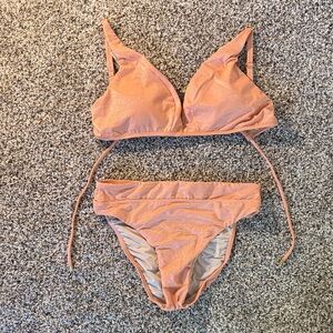 PQ Swim Shimmering Peach Bikini XS